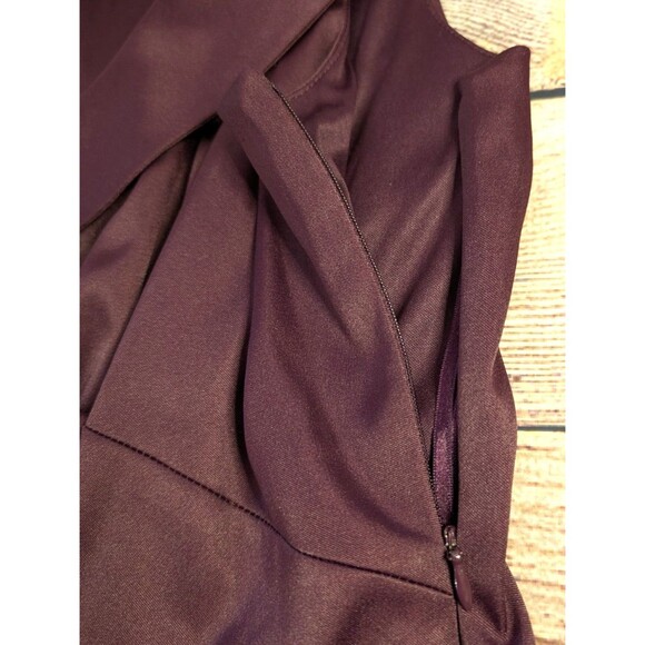 Evan Picone Dress Sz 16 Shawl Collar Red Wine Color Elegant Holiday Festive - Picture 15 of 16